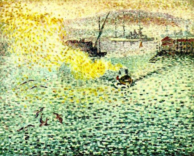 Henri Edmond Cross hamnen i toulon